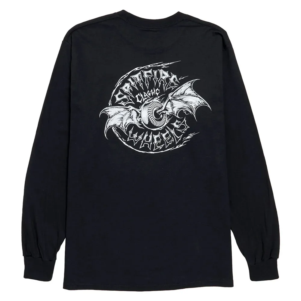 Spitfire Batwing Classic Black White Long Sleeve Shirt