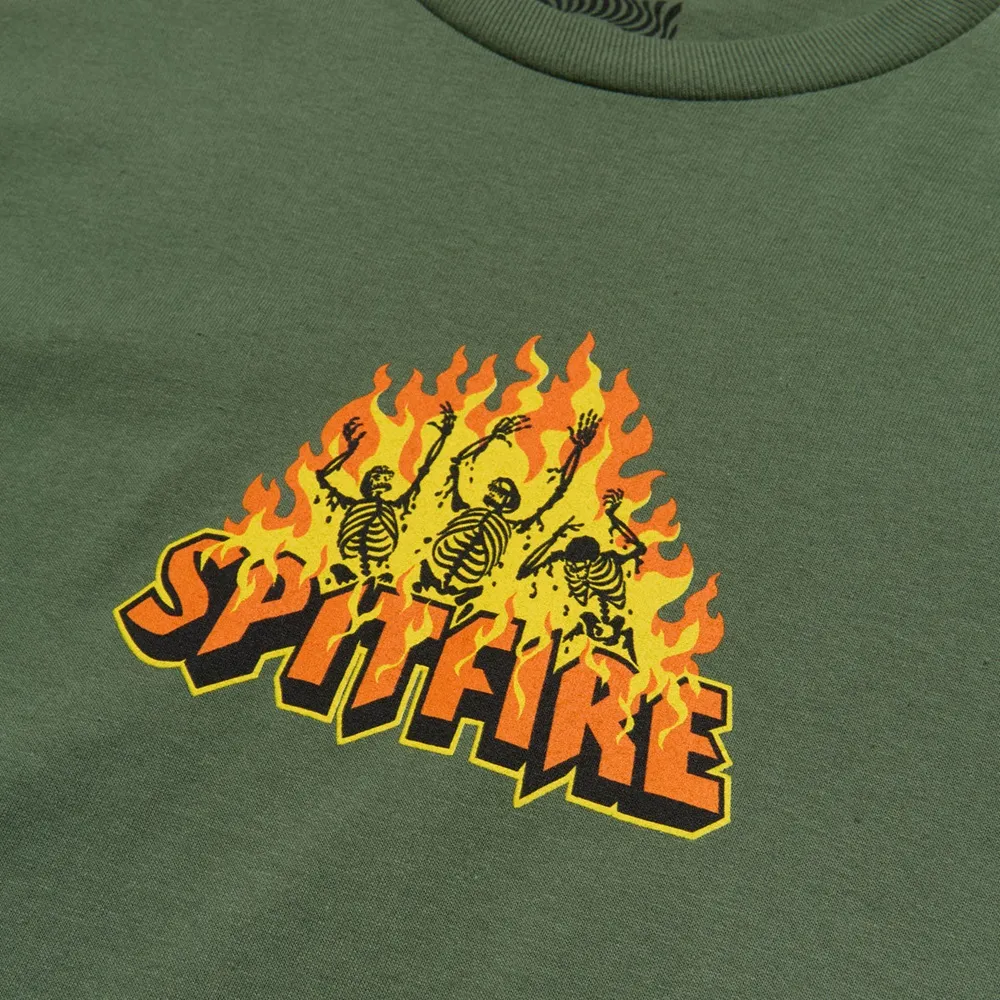 Spitfire Hellfire Military Green Long Sleeve Shirt