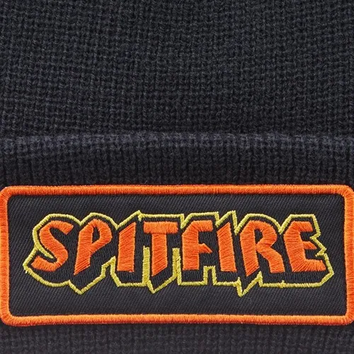 Spitfire Hellfire Script Patch Black Beanie