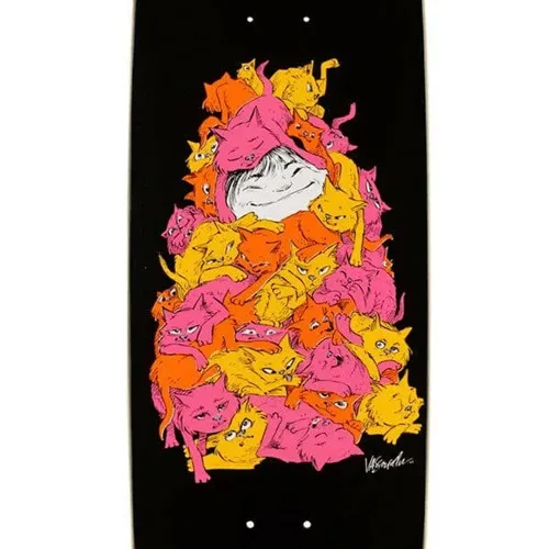 Welcome Purr Pile On Sphynx Black 8.8 Skateboard Deck