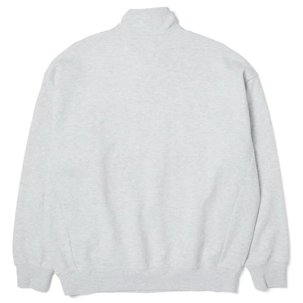 Huf Arch Enzyme 1/4 Zip Heather Grey Crew Jumper