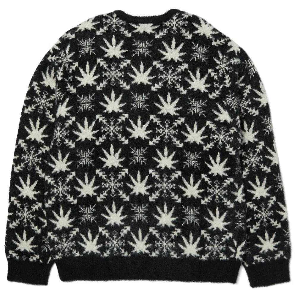 HUF Arctic Plantlife Black Crew Jumper