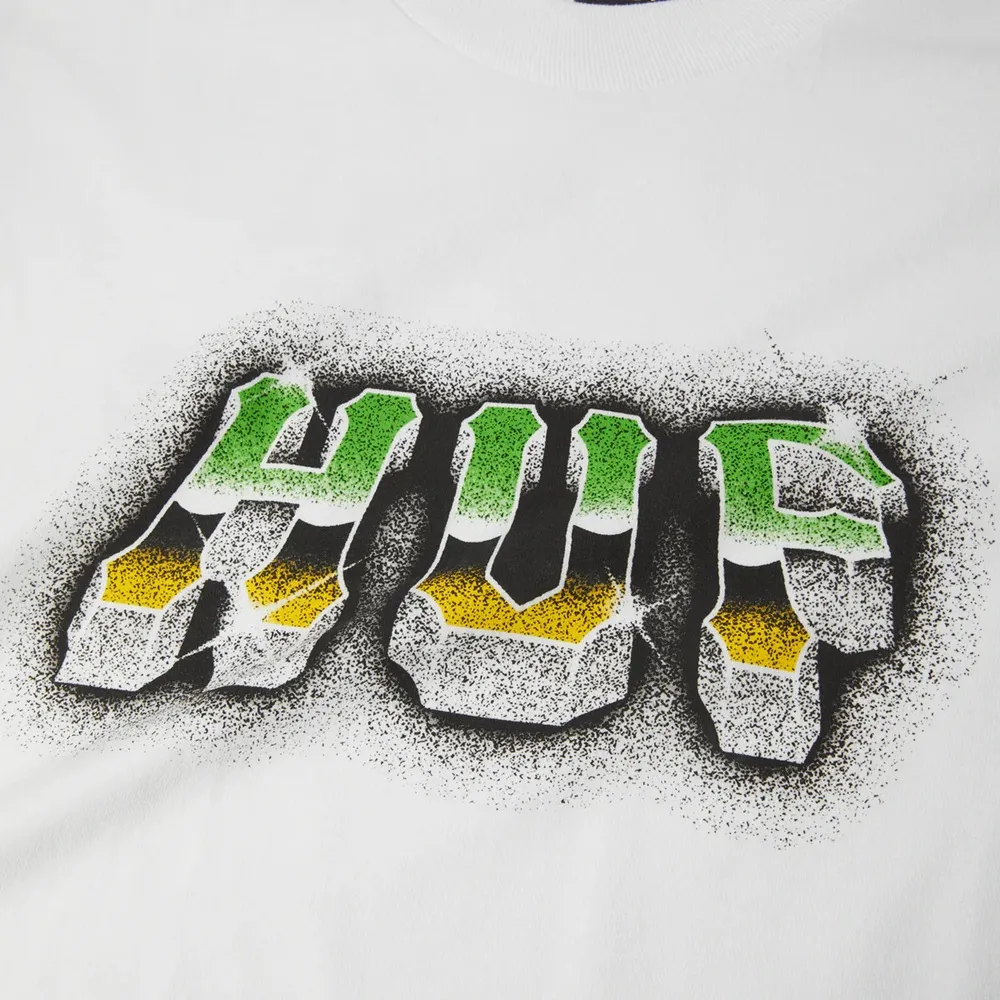 HUF Chrome Grit White T-Shirt
