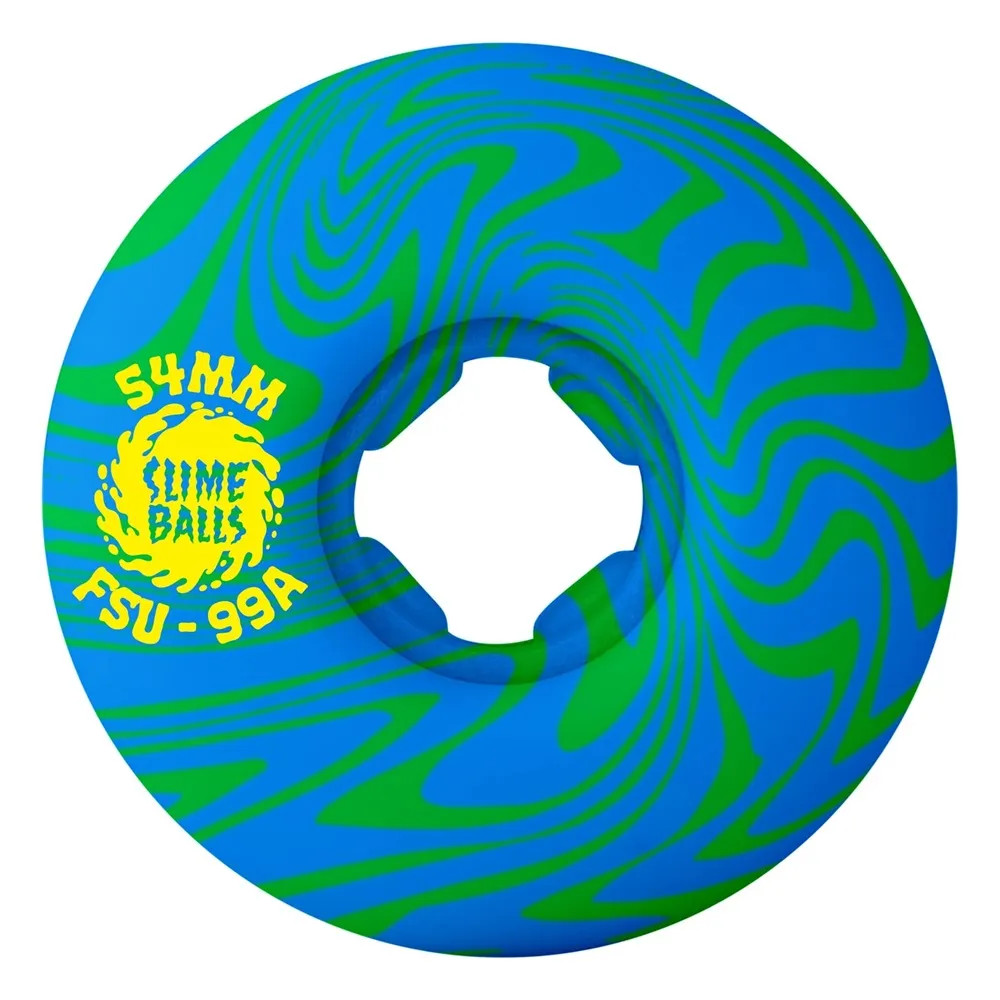 Slime Balls Fletcher Chubbies Blue Green 99A 54mm Skateboard Wheels