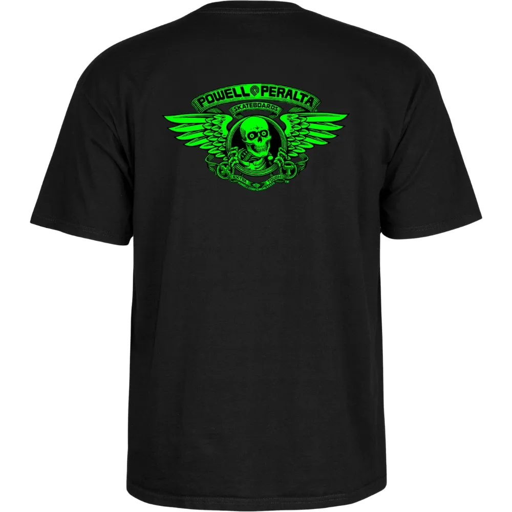 Powell Peralta Winged Ripper Green Blacklight T-Shirt