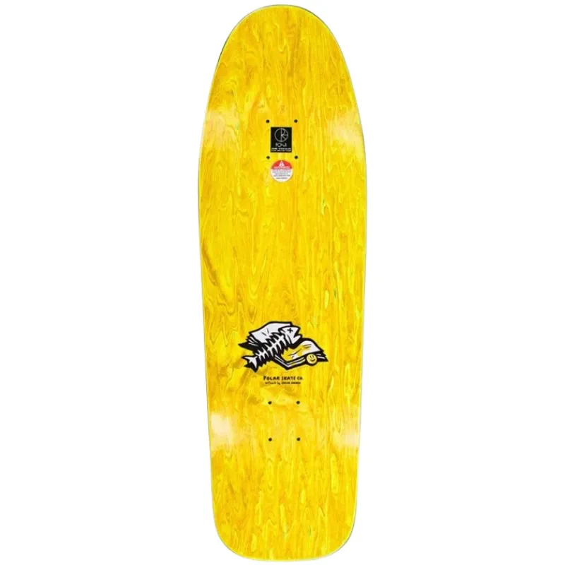 Polar Skate Co Dane Brady Trash Can Dane1 Shape Yellow 9.75 Skateboard Deck