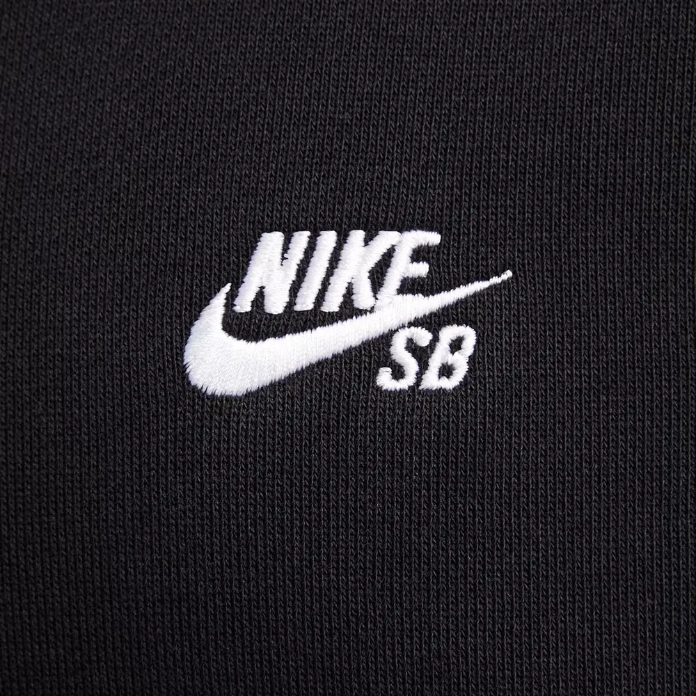 Nike SB Full Zip Fleece Black White Skate Hoodie