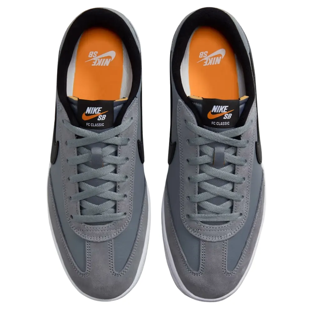 Nike SB FC Classic Cool Grey White Orange Black Mens Skate Shoes