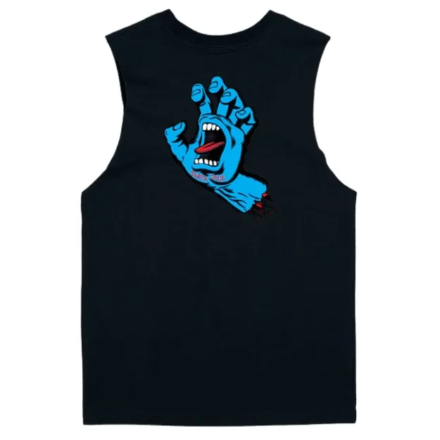 Santa Cruz Opus Screaming Hand Black Youth Muscle Shirt