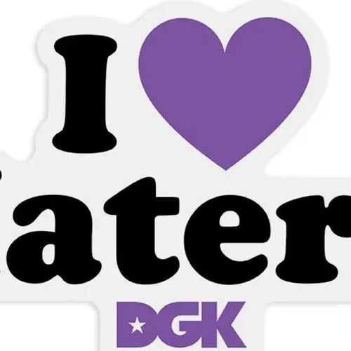 Dgk Haters Black Purple Skateboard Sticker