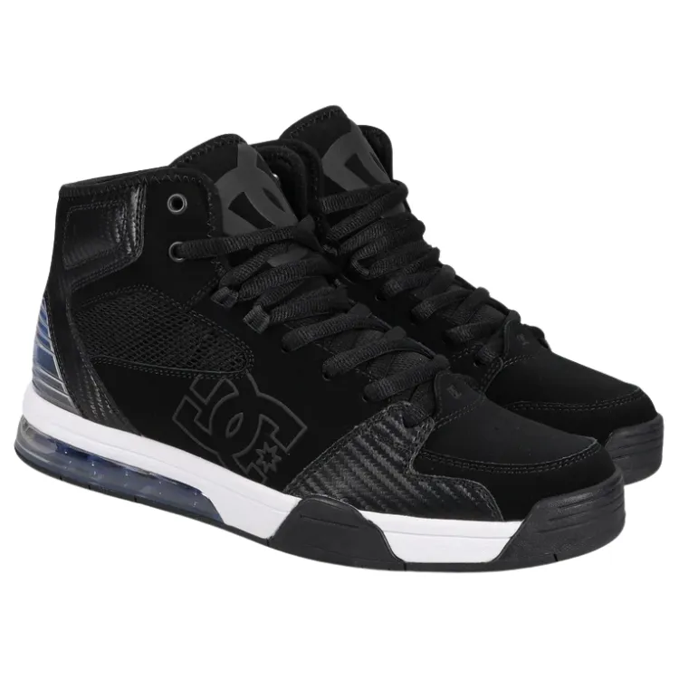 DC Versatile Hi Black Grey Blue Mens Skate Shoes