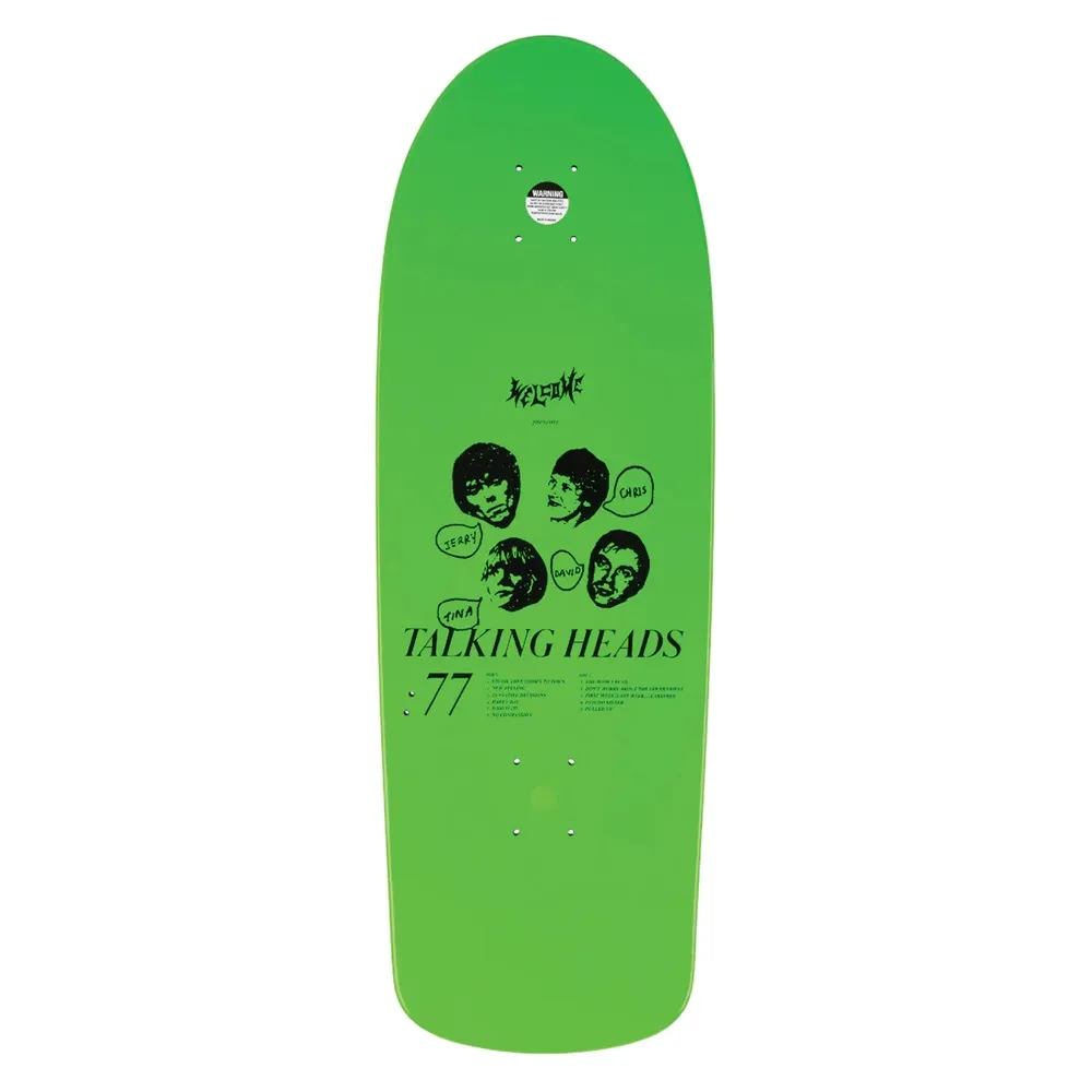 Welcome X Talking Heads Psycho On Boar Green Dip 10.125 Skateboard Deck