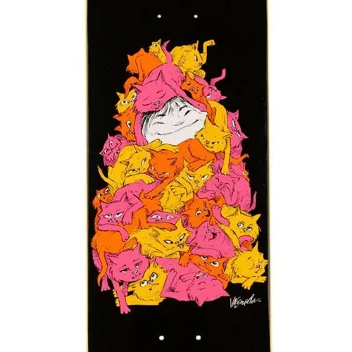 Welcome Purr Pile On Popsicle Black 8.25 Skateboard Deck