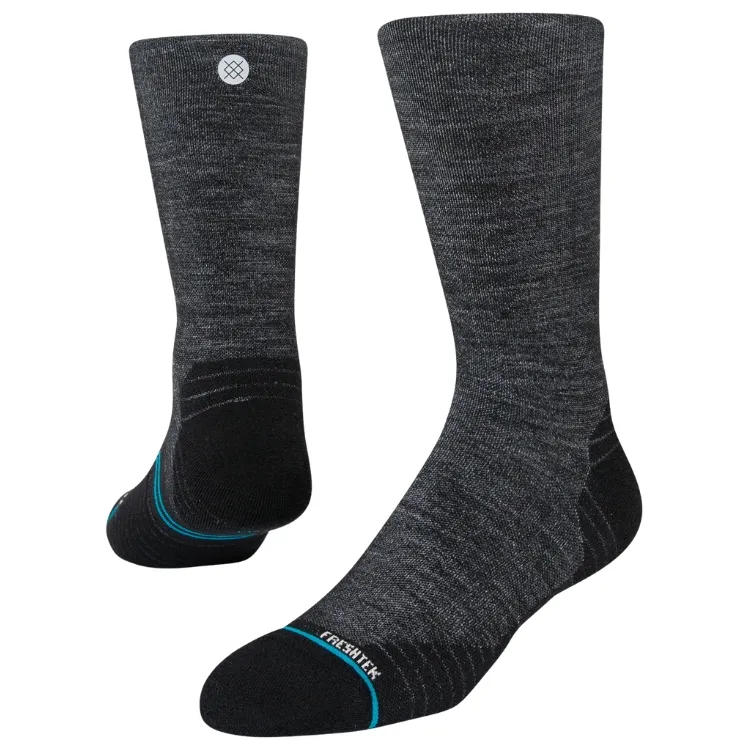 Stance Run Light Crew Black Large Mens Socks