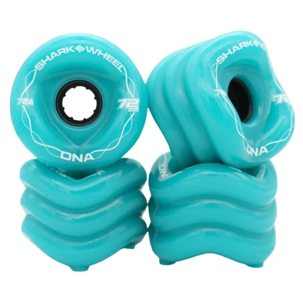 Shark DNA Turquoise 78a 72mm Skateboard Wheels
