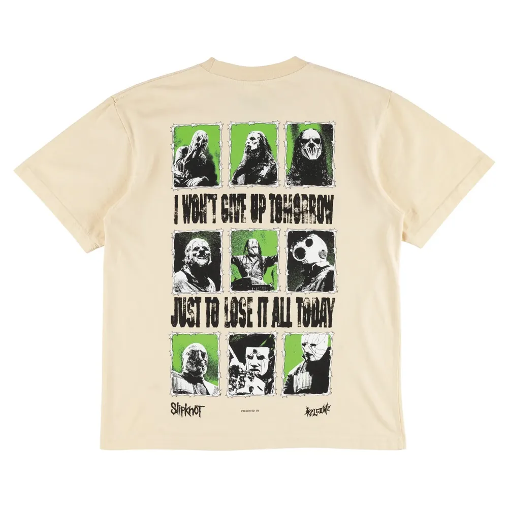 Welcome Skateboards X SlipKnot Tomorrow Garment Dyed Boxy Bone T-Shirt