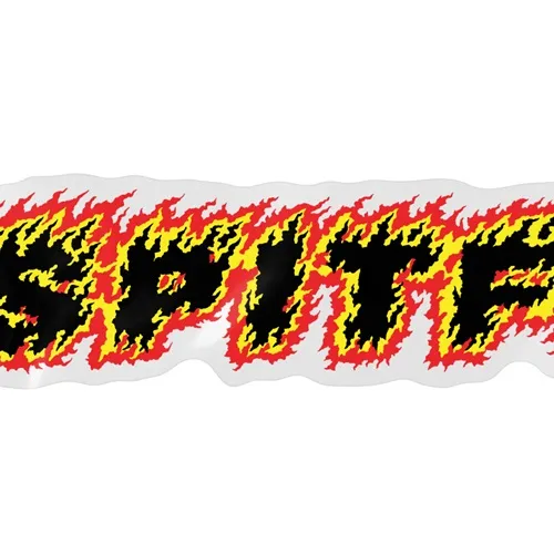 Spitfire Flames Script Small Sticker