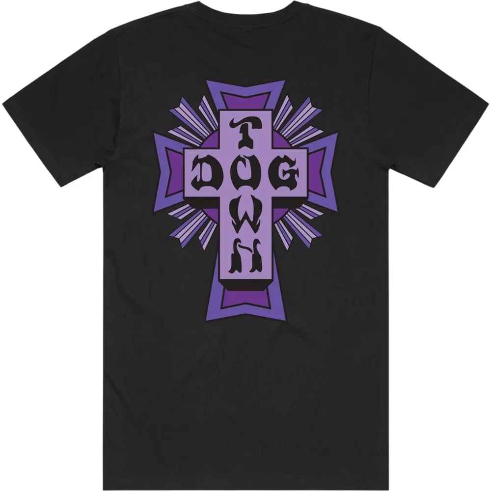 Dogtown Purple Logo Black T-Shirt