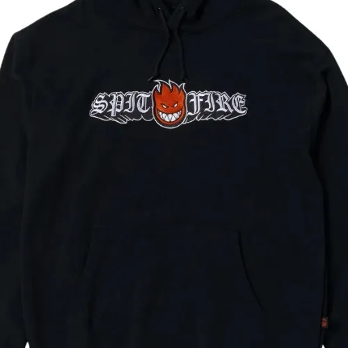 Spitfire Old E Drop Bighead EMB Black Hoodie