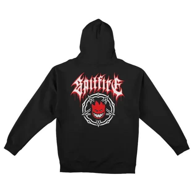 Spitfire Pentagram Drip Black Red White Zip Hoodie