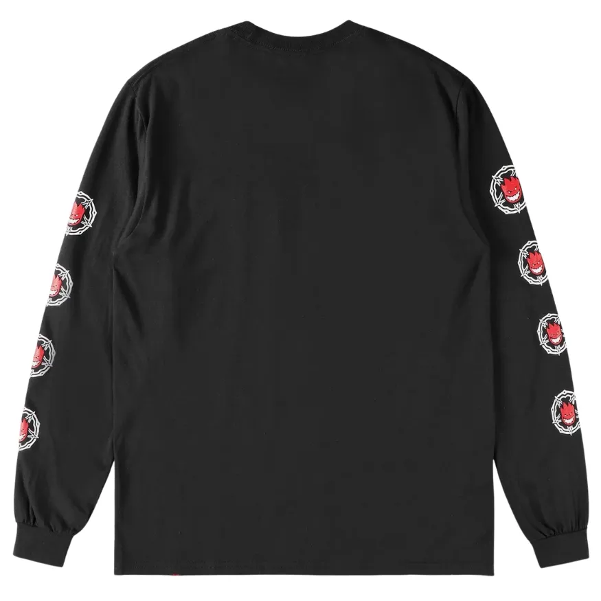 Spitfire Pentagram Drip Black Red White Long Sleeve Shirt