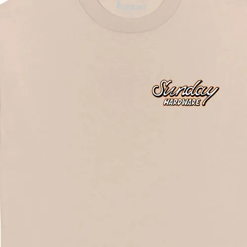 Sunday Hardware Signage Sand Orange T-Shirt