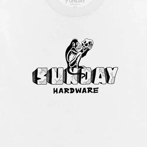 Sunday Hardware Gorilla Brick White T-Shirt