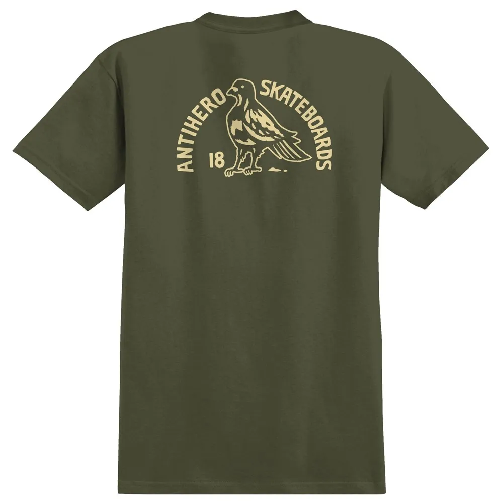 Anti Hero Clubhouse Ringspun Olive Cream T-Shirt