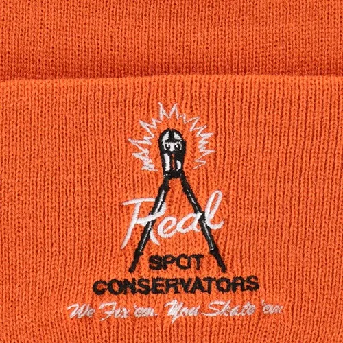 Real Skateboards Spot Conservators Orange Beanie