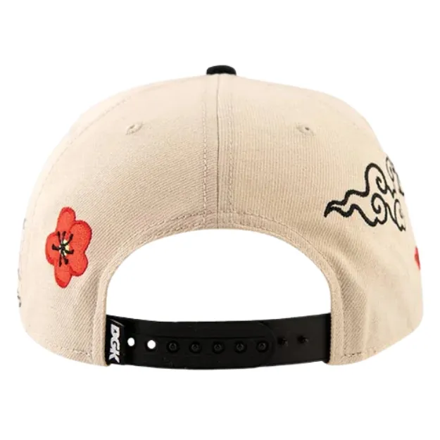 DGK Patience Cream Black Snapback Hat