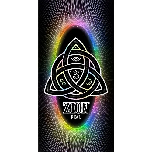 Real Zion Power Of Threes Easy Rider Black 8.5 Skateboard Deck