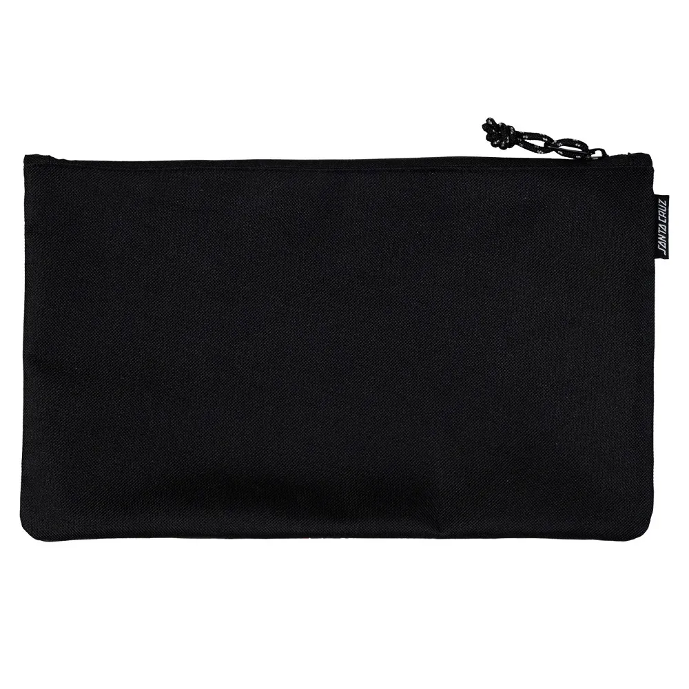 Santa Cruz SC Solid Half Strip Dual Zip Black Pencil Case