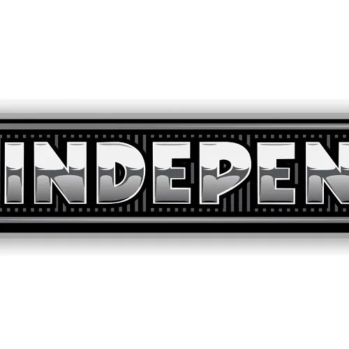 Independent Chrome Bar 8 Inch Sticker