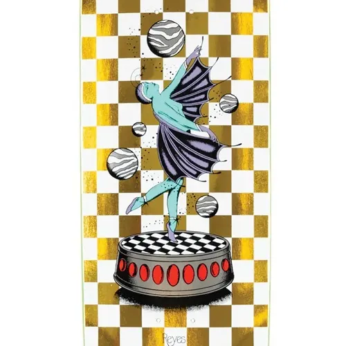 Welcome Dancer On Baculus 2 White Gold Foil 9.0 Skateboard Deck