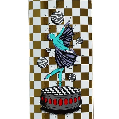 Welcome Dancer On Popsicle White Gold Foil 8.5 Skateboard Deck