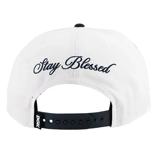DGK Pray White Navy Snapback Hat