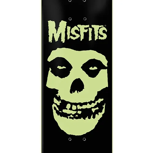Zero Misfits Fiend Skull Glow In The Dark 8.5 Skateboard Deck