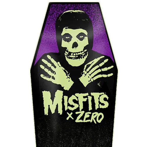 Zero Misfits Fiend Coffin Glow In The Dark 9.5 Skateboard Deck