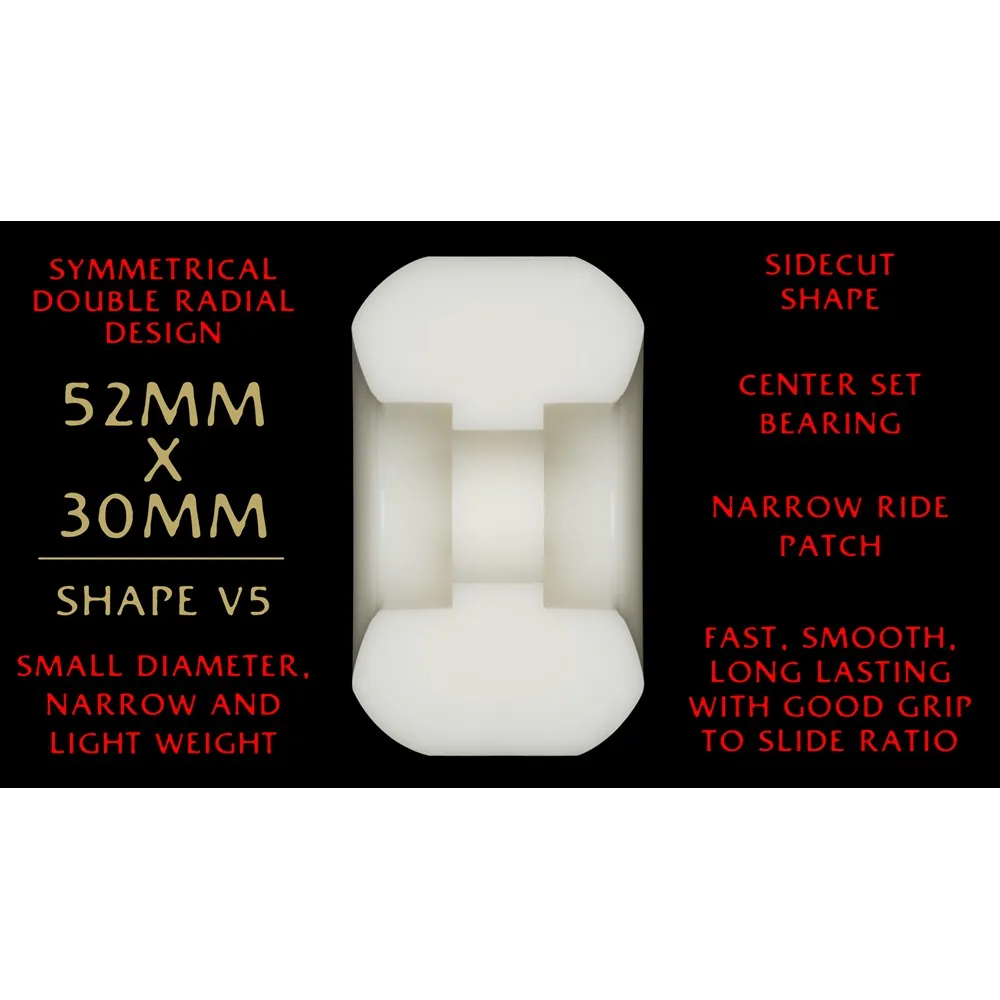 Powell Peralta Dragons Symmetrical 93A 52mm x 30mm Skateboard Wheels