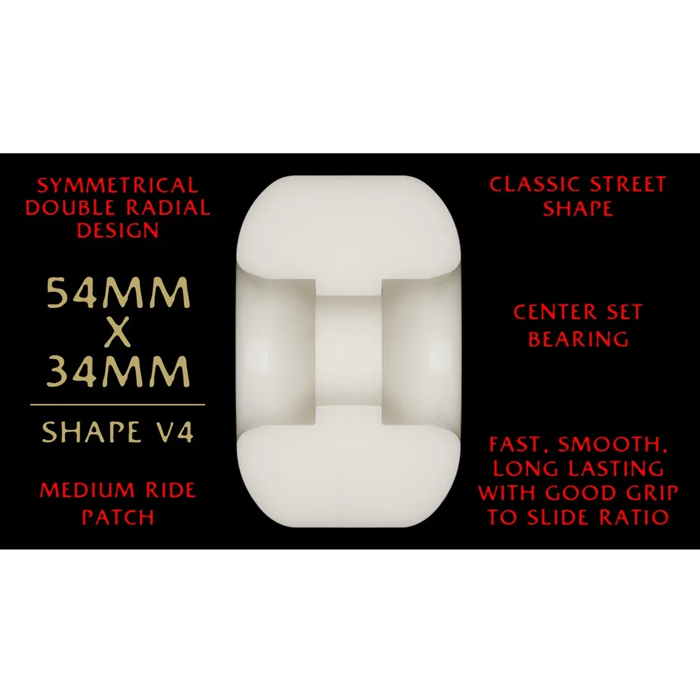 Powell Peralta Dragons Symmetrical 93A 54mm x 34mm Skateboard Wheels