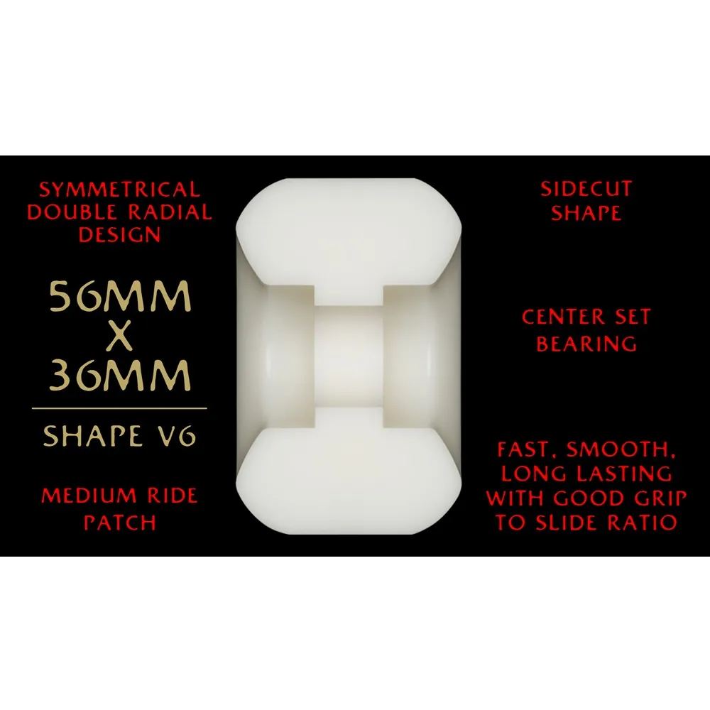 Powell Peralta Dragons Symmetrical 93A 56mm x 36mm Skateboard Wheels