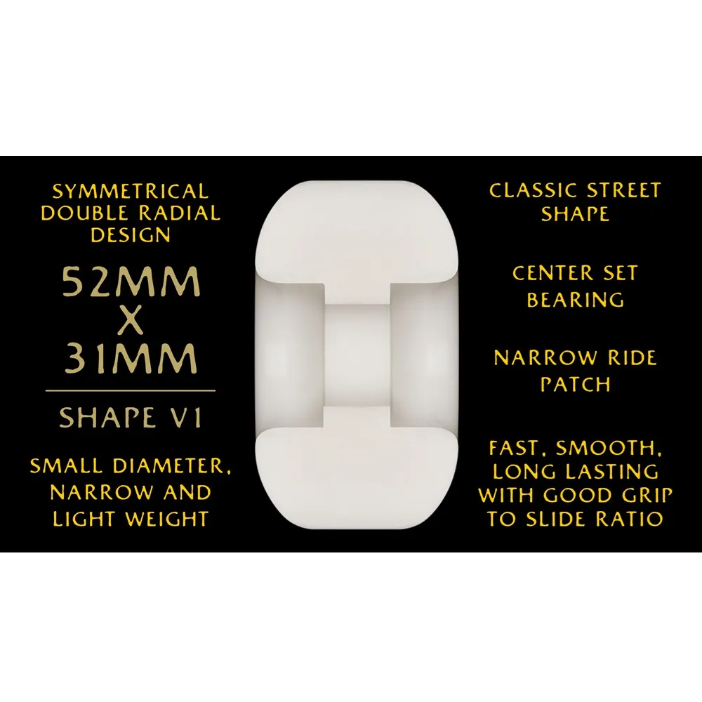 Powell Peralta Dragons Symmetrical 95A 52mm x 31mm Skateboard Wheels