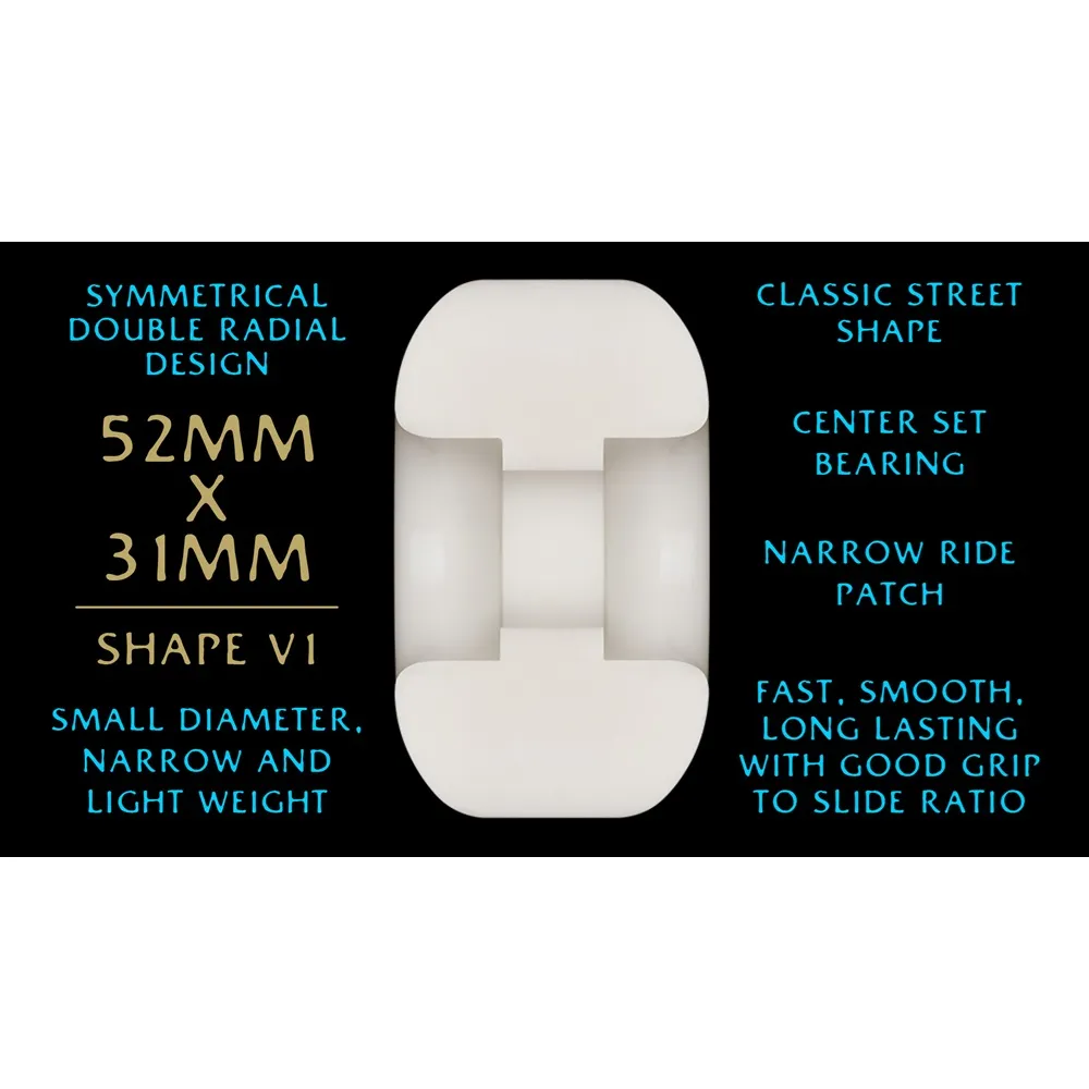 Powell Peralta Dragons Symmetrical Zach Doelling 97A 52mm x 31mm Skateboard Wheels