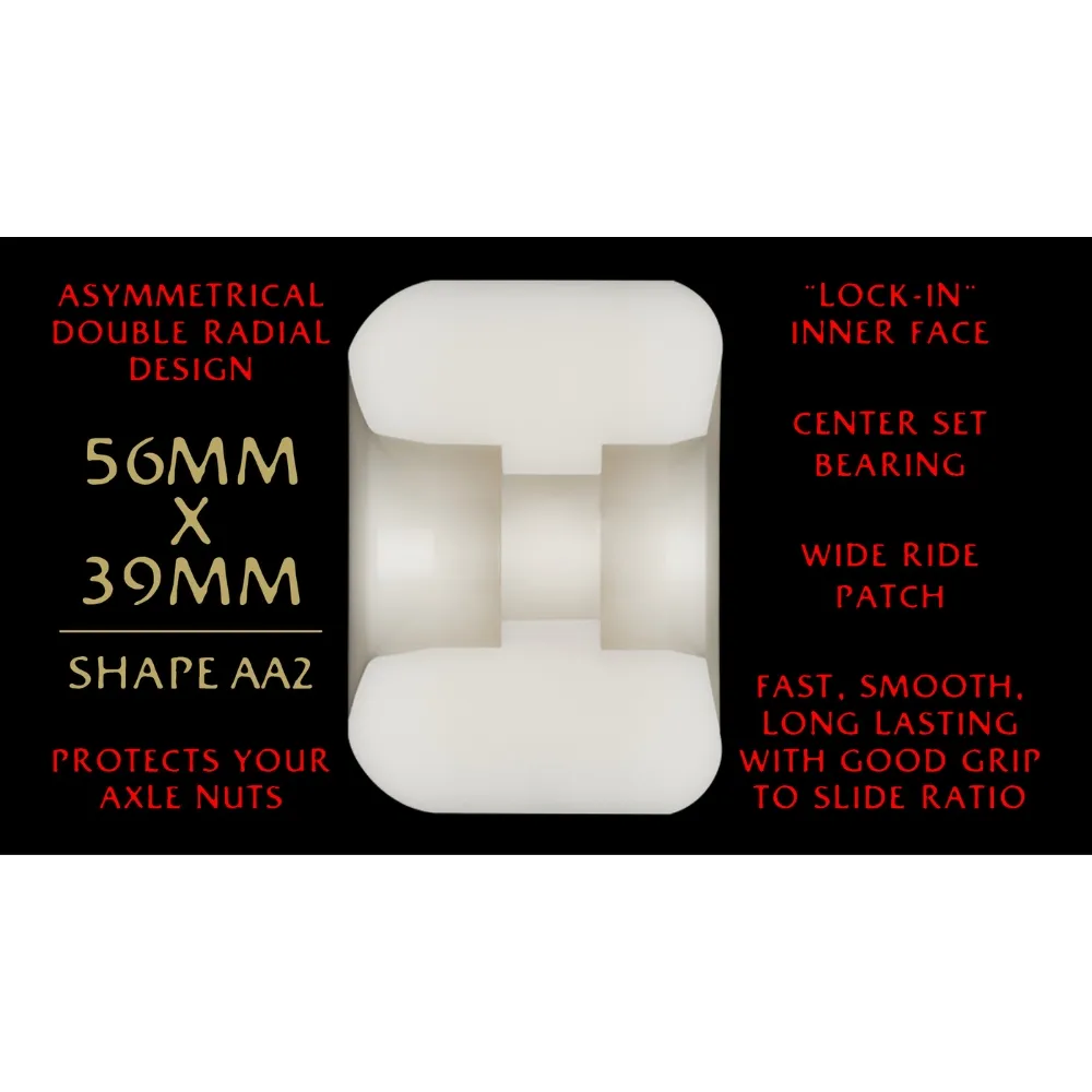 Powell Peralta Nano Rats Dragon Formula Asymmetrical 93A 56mm x 39mm Skateboard Wheels