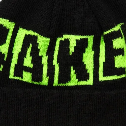 Baker Brand Logo Black Green Beanie