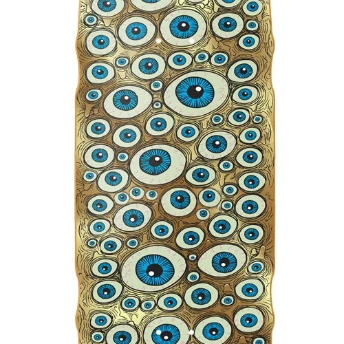 Heroin Seeing Double Mutated Gold 9.5 Skateboard Deck