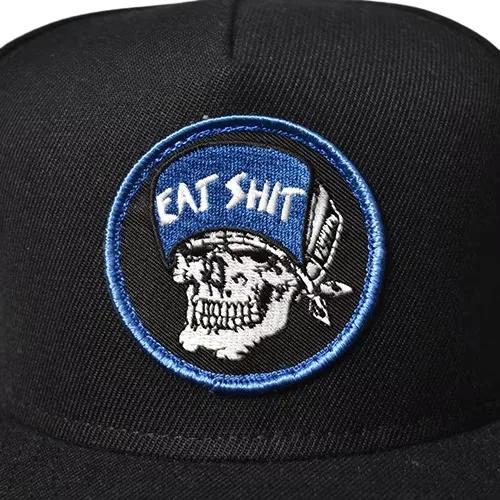 Dogtown X Suicidal Skates Eat Shit Patch Black Snapback Hat