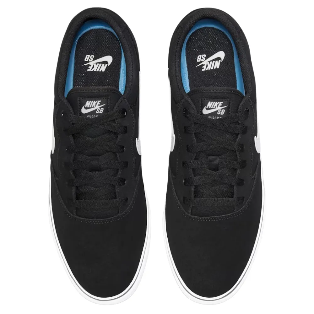 Nike SB Chron 2 Black Black White Mens Skate Shoes