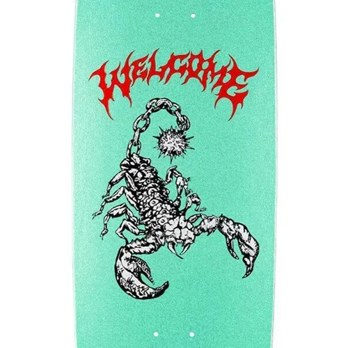 Welcome Mace On Boline 2.0 Teal Glitter 9.5 Skateboard Deck