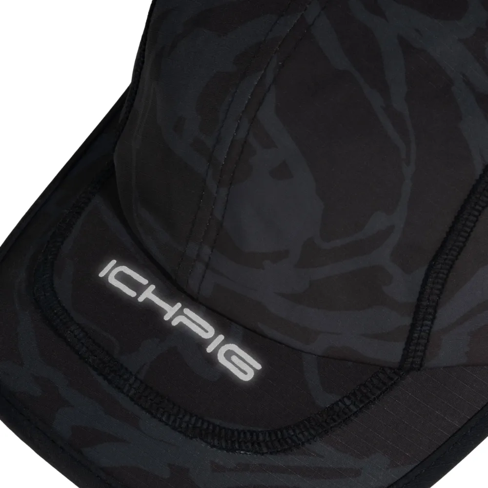 Ichpig Outline 4 Panel Black Granite Hat
